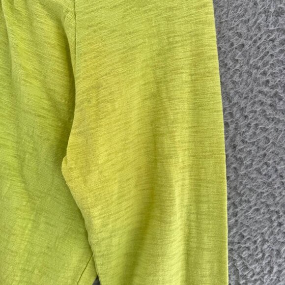 Chicos Top Womens 1 US Medium Green Roll Tab Long Sleeve Ruched Collar Pullover* - Picture 6 of 11